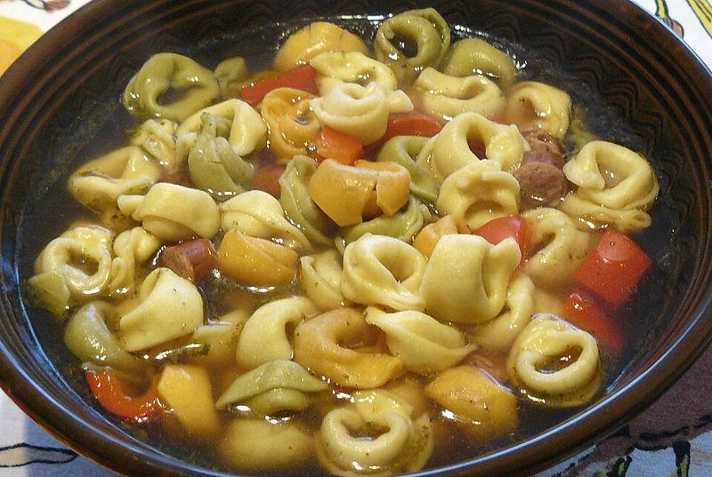 Tortellini Soup with Kale & Chicken
