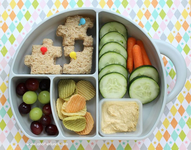 Hummus & Veggie Rainbow Plate
