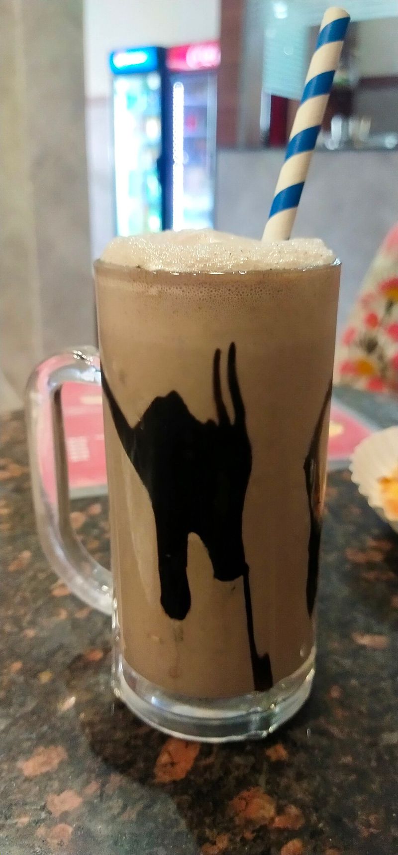 Milkshake Rimmed With Wafer Crumbs