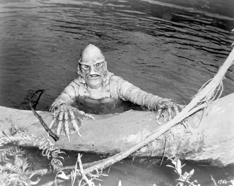 The Gill-Man's First Victim Attack Scene