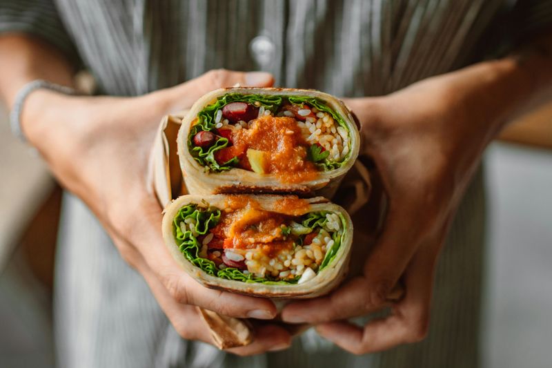 Veggie Wrap with Hummus