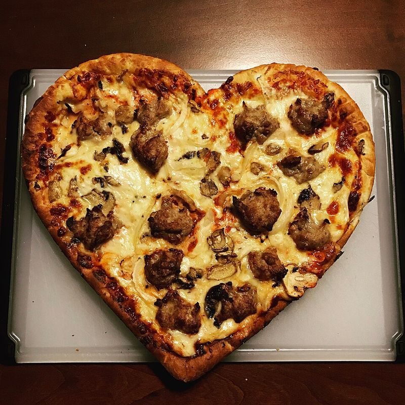 Heart-Shaped Pizza