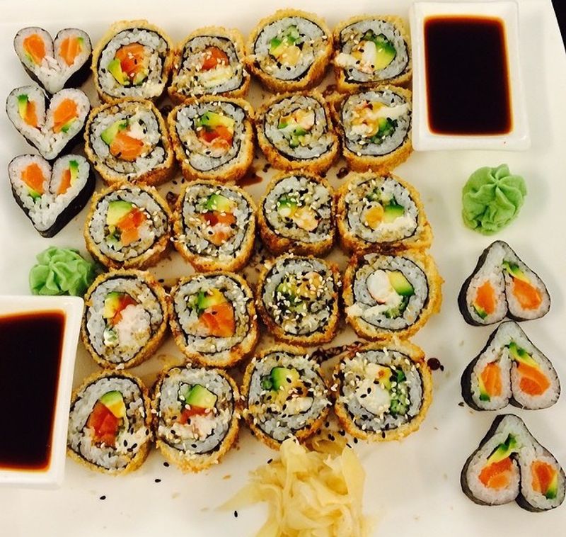 Heart-Shaped Sushi Rolls