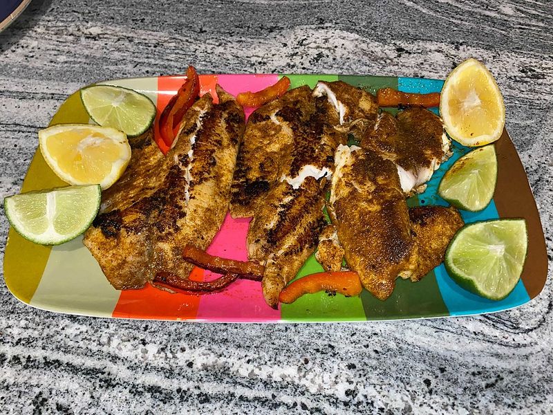Blackened Tilapia With Mango Cucumber Salsa