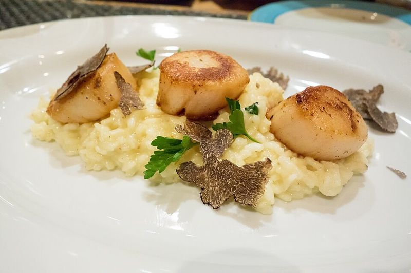 Champagne Risotto with Scallops