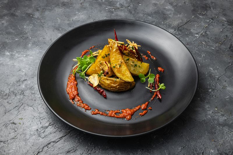 Roasted Sweet Potato Rounds with Yogurt and Chili Flakes