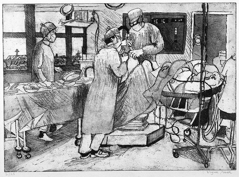 Surgical Scene Involving An Elderly Woman