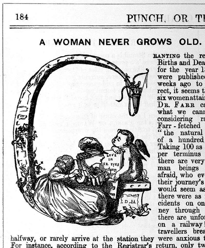 A Woman Never Grows Old Caricature