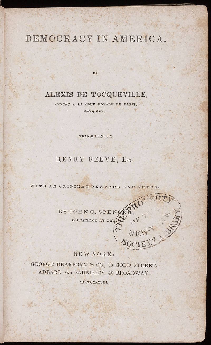 Democracy in America by Alexis de Tocqueville