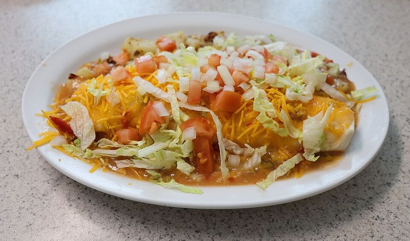 Smothered Breakfast Burrito (Red Chile Style)