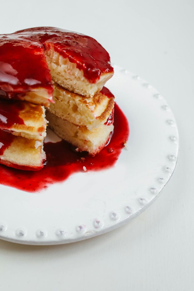 Pancakes With Strawberry Syrup