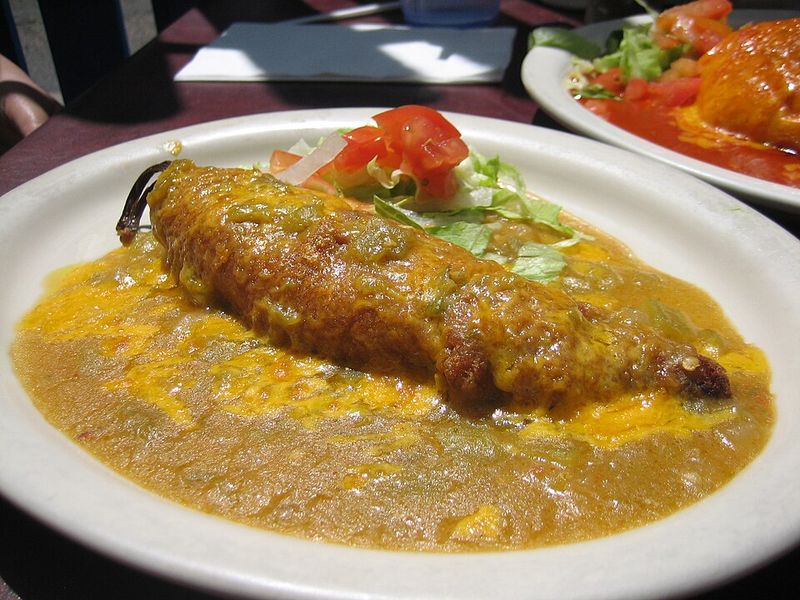 Chile Relleno with Green Chile Sauce