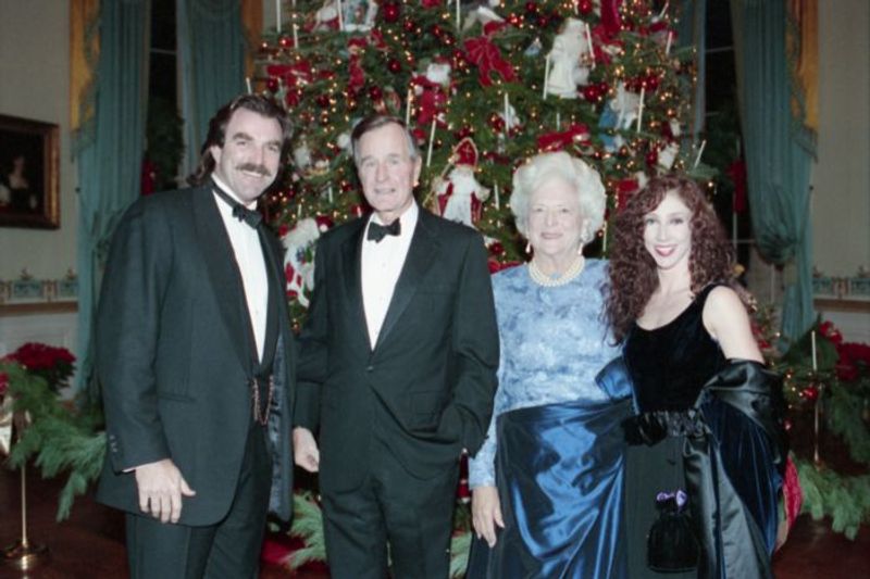 He Appears In Official Event Photos With The Bushes