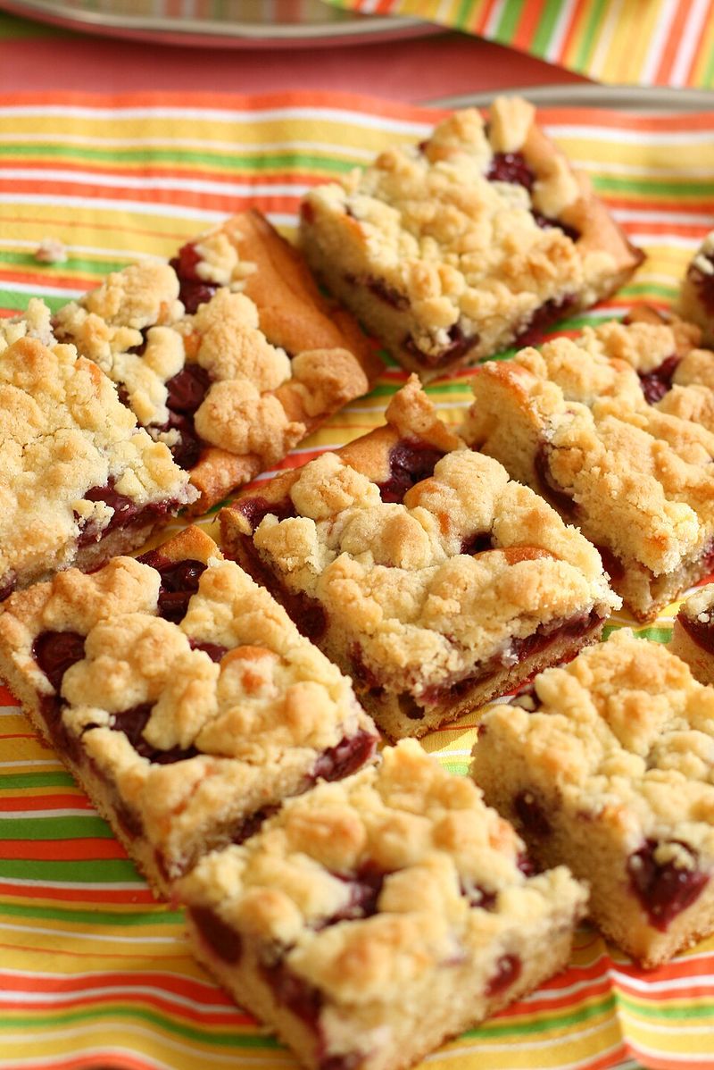 Cherry Streusel Cake (German Streuselkuchen Style)