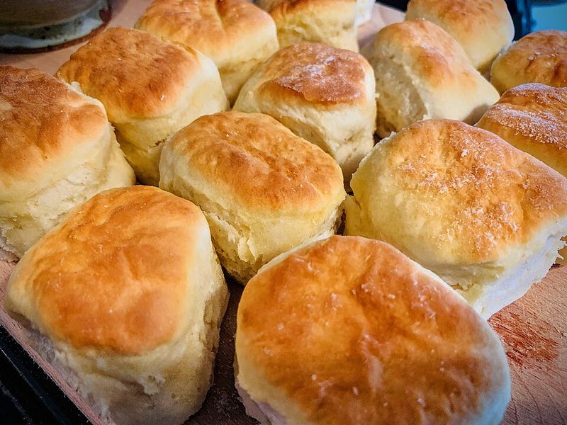 Crowding The Biscuits So They Steam And Bake Pale