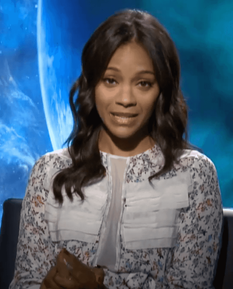 Zoe Saldana's Green Makeup Challenge