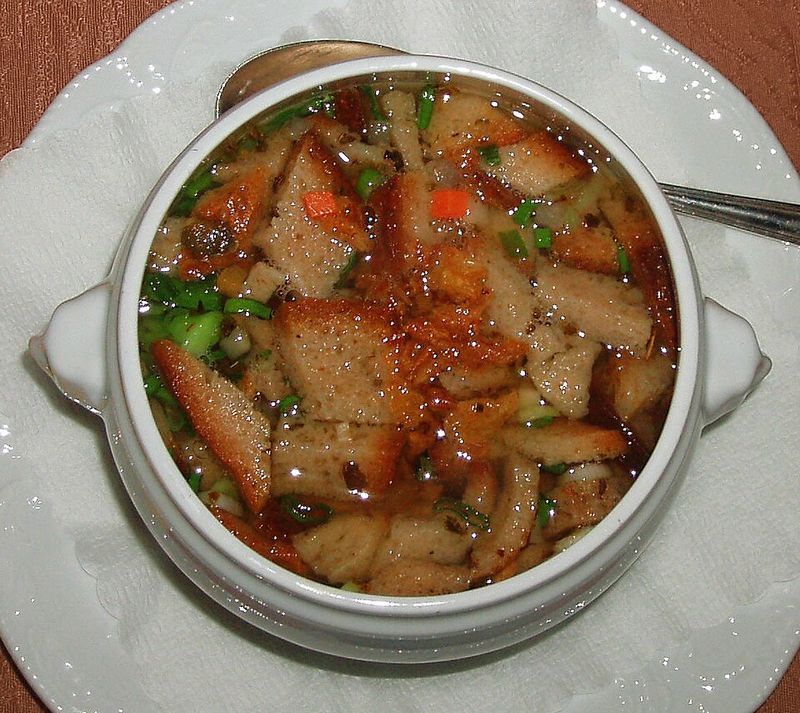 Chicken and Vegetable Soup With Crusty Bread