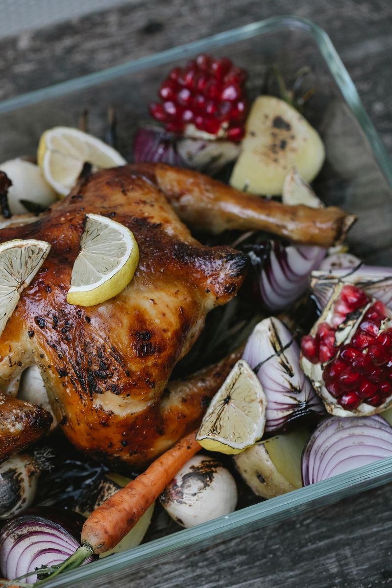 Roast Chicken with Salsa Verde and Roasted Lemons