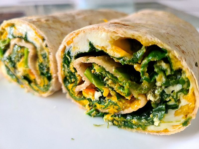 Spinach And Egg Wraps