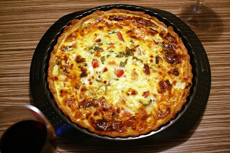Buffalo Mozzarella and Tomato Quiche