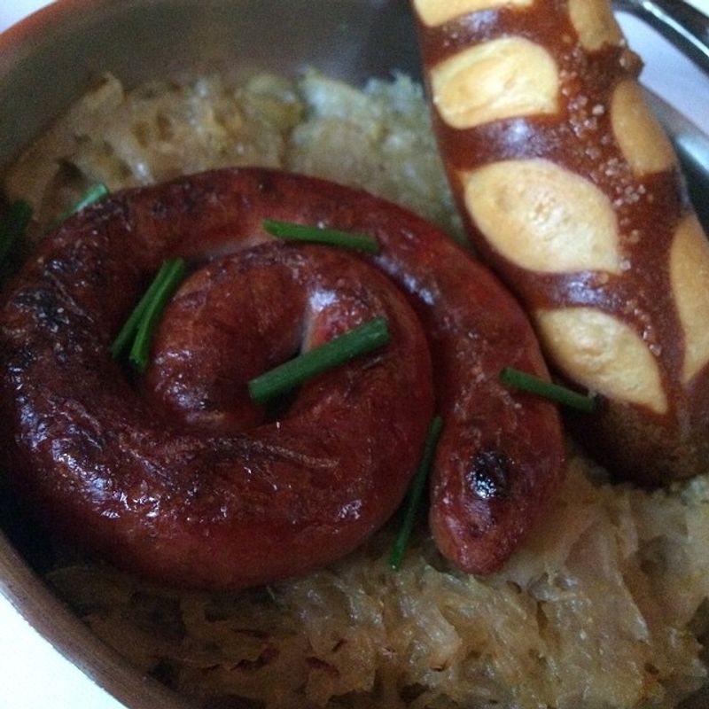 Slow Cooker Kielbasa and Sauerkraut