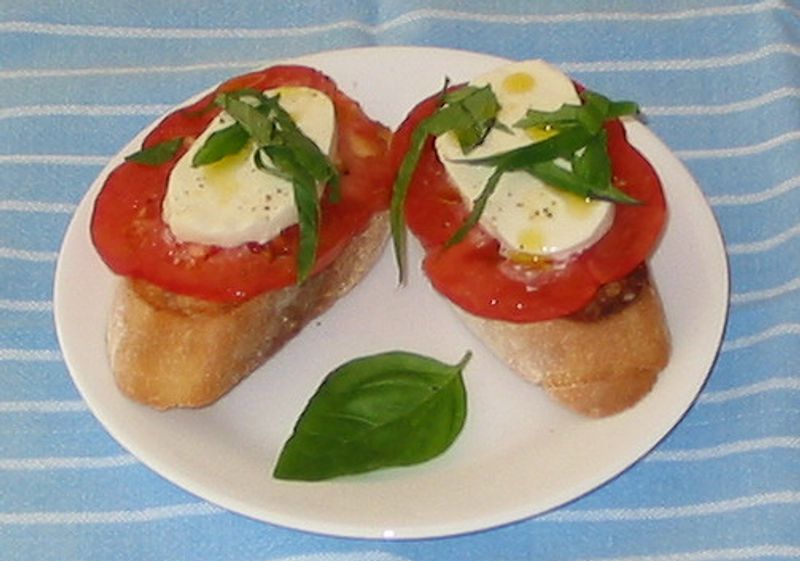 Mozzarella and Tomato Bruschetta