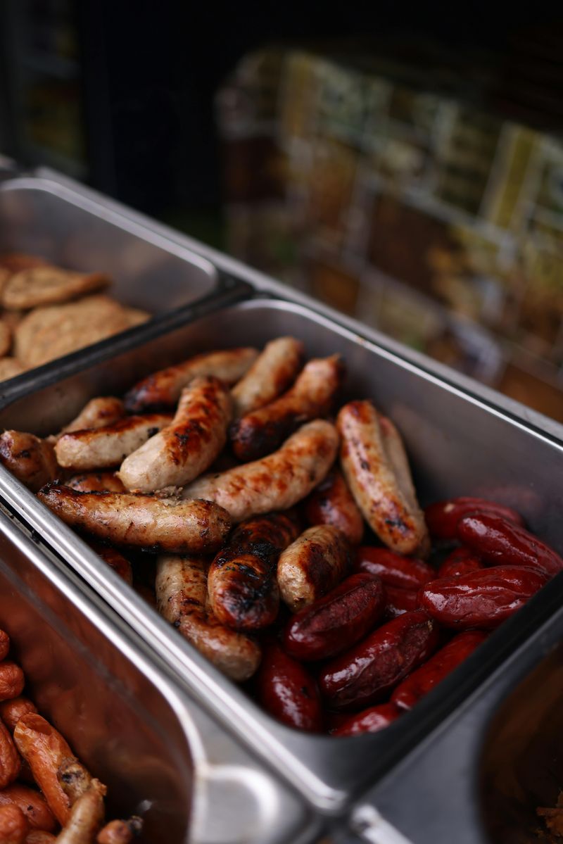 School Lunches On Divided Trays