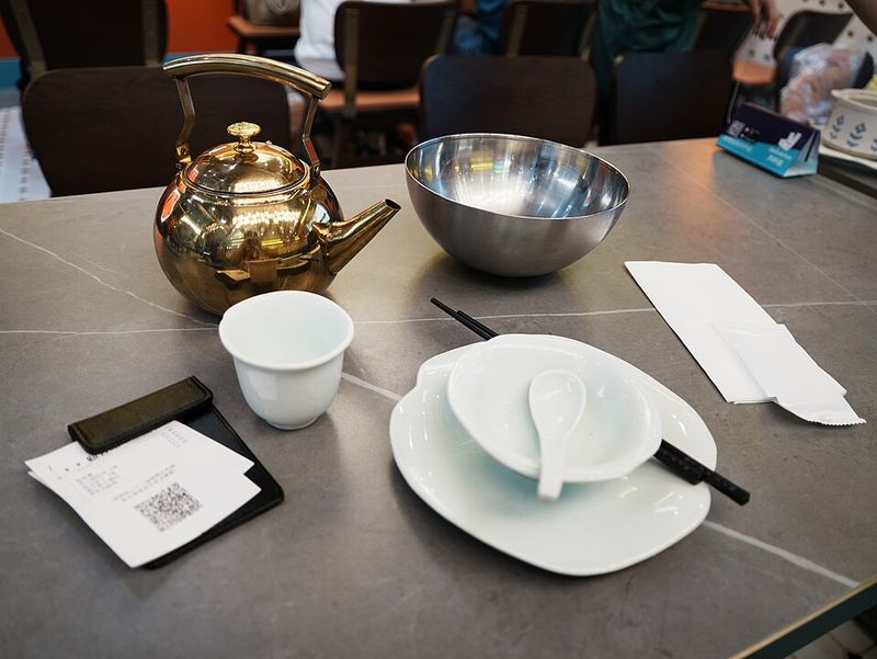 Traditional Teapots On The Table