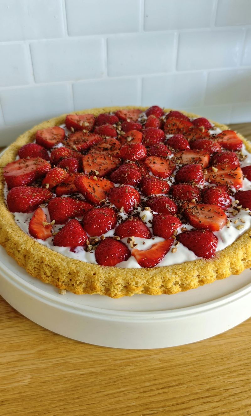 Strawberry Tart with Whipped Cream