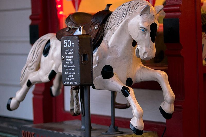 Mechanical Kiddie Rides Near the Exit