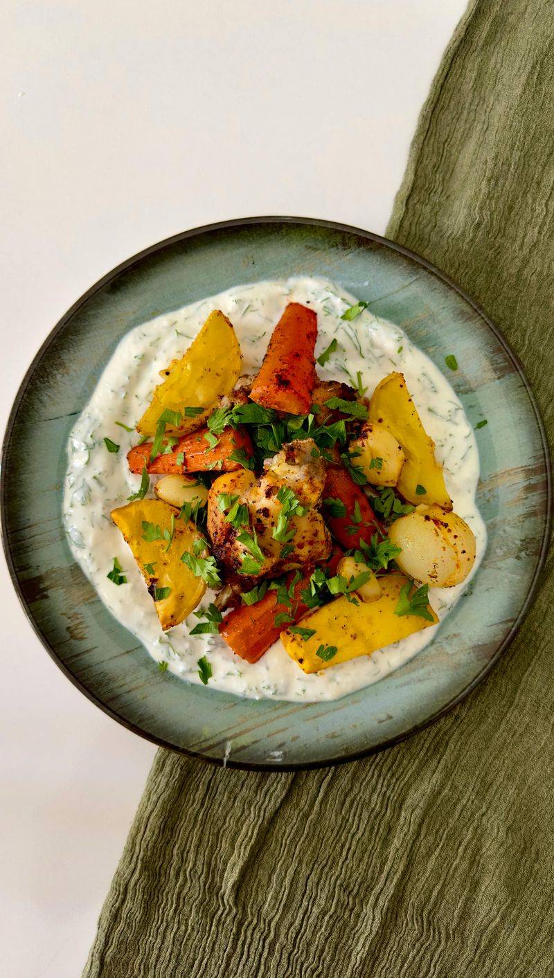 Roasted Carrots with Yogurt and Dill