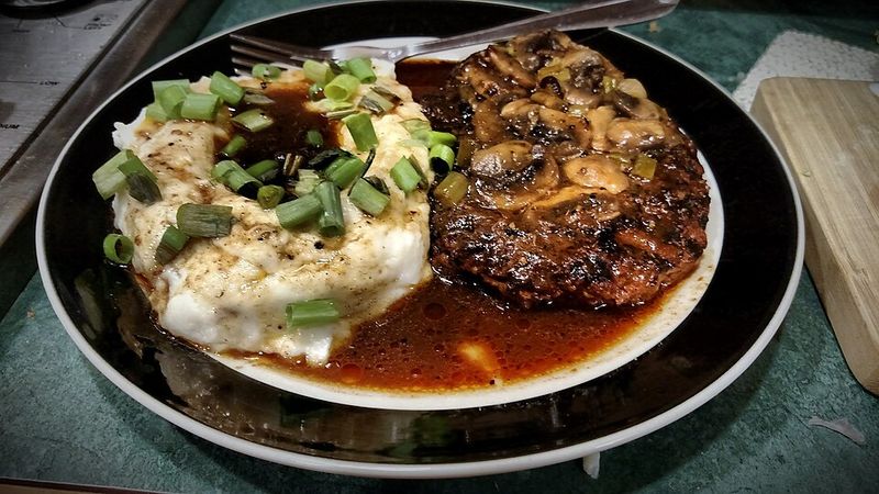 Salisbury Steak with Mashed Potatoes