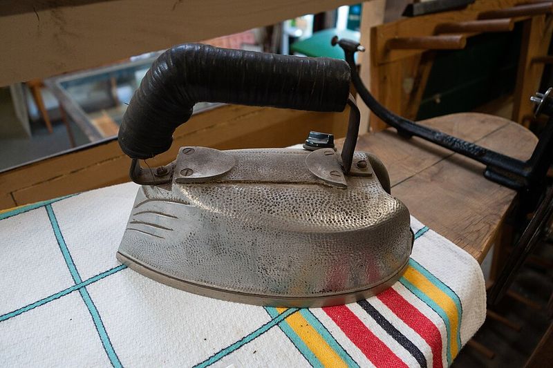 Ironing Clothes With An Electric Iron