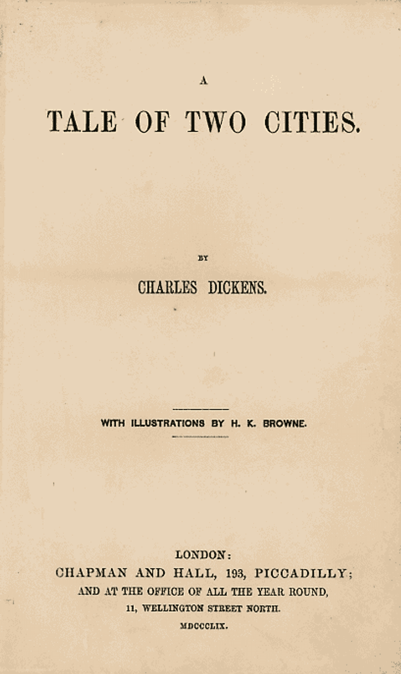 A Tale Of Two Cities (1859)